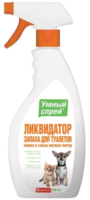 Apicenna Умный Спрей ликвид.запаха для туалета кошек и собак декоративных пород 0,5